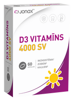 JONAX vitaminas D3 4000SV kapsulės, 60 vnt.