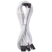CableMod C-Series Pro 12VHPWR Cable Variant B, 12V-2×6 to 3x PCIe 8, Angled, White CM-PCSR-16P3-RBN60KW-5PW-R-SS