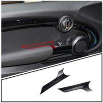 Juoda vidaus durų porankio daiktadėžės laikiklio apdaila Mini Cooper F55 F56 F57