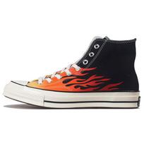 Converse 1970-ųjų 70 Hi Flame Aukštakulniai Drobės Batai Unisex Juodi su Raudonomis Siūlėmis 35