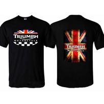 Triumph Lenktynių Marškinėliai Triumph Motorsports Marškinėliai 2 Pusių Oversized Y2k Vyriški Medvilniniai Laisvalaikio Trumpomis Rankovėmis Apranga Patogūs Sportiniai Drabužiai 4XL