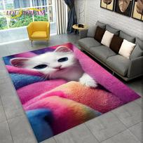 Mielas katės animacinis kilimas, kilimas svetainei, vaikų miegamajam, sofai, durų kilimėlis dekorui, neslystantis grindų kilimėlis vaikams žaisti ir ropoti 40x60cm(15x23in)