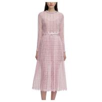 Midi suknelė moterims, Rožinė, Organza lace midi dress