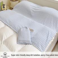 Nešiojamas nepralaidus nešvarumams miegmaišis ir viešbučio kelioninis paklodžių rinkinys - 4 viename 80x220 cm