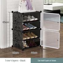 Multilayer Dustproof Shoe Rack: Space-Saving, Economical Plastic Storage Cabinet.