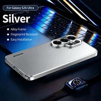 Prabangi Samsung Galaxy S26 S25 S24 S23 S22 S21 Ultra dėklas Metalinis Magnetinis Pilnos Kameros Objektyvo Apsauginis Korpusas Aliuminio Lydinio Itin Plonas Dangtelis For Samsung S26 Ultra juoda