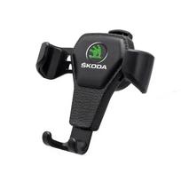 Svorio automobilio telefono laikiklis Oro išleidimo angos GPS stovas Priedai Skoda Octavia MK2 MK1 2 3 A5 A7 A8 Fabia Karoq Superb Rapid Kamiq For Skoda juoda
