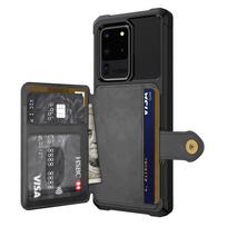 for Samsung Galaxy S20 Ultra S10 S9 Plus S10e Credit Card Case PU Leather Flip Wallet Cover with Photo Holder Hard Back Cover for Galaxy S10 juoda