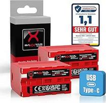 "Baxxtar Pro PD NP-F970" akumuliatorius (2 x 10500 mAh, 10A) su USB-C PD 20 W įėjimu / išėjimu - USB-A 2A išėjimas, skirtas NP-F990, NP-F980, NP-F960, NP-F950, NP-F750, NP-F750 - suderinamas su vaizdo kameromis, LED žibintais