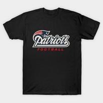 Men Black Print T-shirt New-England-Patriots-Football No-Cut Transfer Paper Print Cotton Tshirt 3XL juoda