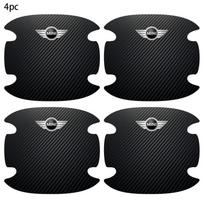 4 vnt. automobilio durelių dubenėlio lipdukų, apsaugančių nuo įbrėžimų, rankenos apsaugos lipdukas, skirtas BMW MINI WORKS One Cooper JCW R60 R59 R58 R57 R56 R55 Silver-4pcs