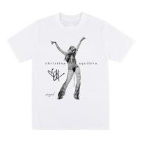 Naujas SignatureChristina Aguilera dryžuotas marškinėlis Baltas Unisex S-5XL 1G0314 Unisex Marškinėlis S