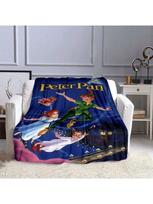 Peter Pan Spausduotas pledas Suaugusiųjų pledas Minkštas ir šiltas patalynė lovai, sofai, lauko kelionėms, uždangalas 75X95CM pilka spalva