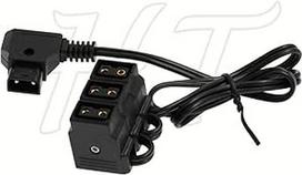"HT-Cable Anton V-Mount" akumuliatoriaus plokštė "D-tap" maitinimo skirstytuvo dėžutė, trys P-Tap šakotuvo adapteriai, 3 prievadai