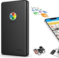 "iDiskk" 2 TB (2000GB) išorinis "Lightning iPhone" kietasis diskas, sertifikuotas MFi, 3 viename su 3 integruotais laidais, nešiojamas kietasis diskas, USB-C kietasis diskas iPhone/iPad/Mac/PC ir C tipo telefonams (juodas)