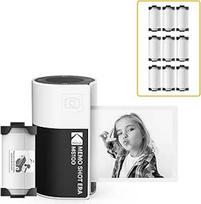 "Kodak Memo Shot ERA Kids" momentinis fotoaparatas ir nuotraukų etikečių spausdintuvas, baltos spalvos (fotoaparatas su 1 ritinėlio "One Touch" etikečių kasete ir 9 ritinėlių kasečių rinkiniu)