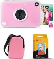 "Kodak Printomatic+" momentinio skaitmeninio fotoaparato pradinis rinkinys su dėklu (rausvas) ir 20 cinko fotopopierių - 10 MP spalvotų nuotraukų, RGB LED būsenos indikatorius - rausvas