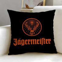Klasikinio gėrimo prekės ženklo Jagermeister pagalvės užvalkalas – Minkštas ir lengvai skalbiamas, universalus sofai, lovai, kelionėms ir biurui 30cmx30cm