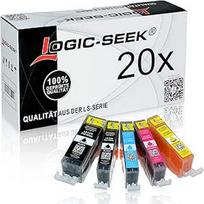 "Logic-Seek" 20 spausdintuvo kasečių rinkinys, skirtas "Canon MG5350" / "MG5250", suderinamas su PGI525BK / CLI526BK / CLI526C / CLI526M / CLI526Y
