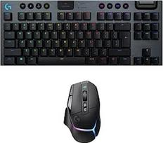 "Logitech G G502 X PLUS" optinė belaidė žaidimų pelė ir G915 TKL mechaninė belaidė žaidimų klaviatūra be skaitmeninės klaviatūros - LIGHTSYNC RGB, LIGHTSPEED - kompiuteriams ir nešiojamiesiems kompiuteriams, juoda