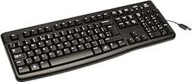 "Logitech K120" laidinė "Windows" klaviatūra, USB prievadas, "Silent Touch", tvirta, atspari purslams, reguliuojamas klaviatūros stovas, graikiškas išdėstymas - juoda