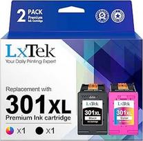 "LxTek" atkuriamoji rašalo kasetė HP 301 301XL, 1 juoda, 1 spalvota