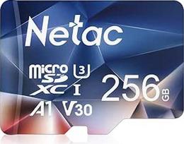 "Netac" 256GB atminties kortelė, "Micro SD" kortelė (A1, U1, C10, V10, FHD, 600X), TF atminties kortelė UHS-I iki 90/10MB/s (R/W), skirta fotoaparatams, prietaisų kameroms, jungikliams ir išmaniesiems telefonams