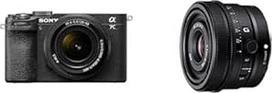 "Sony Alpha 7C II" beveidrodis viso kadro fotoaparatas su SEL2860 ir SEL24F28G (33 MP, realaus laiko automatinis fokusavimas, 10 BPS, 4K vaizdo įrašas, pasukamas LCD jutiklinis ekranas), juodas