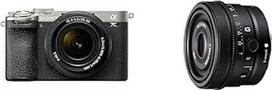 "Sony Alpha 7C II" beveidrodis viso kadro fotoaparatas su SEL2860 ir SEL40F25G (33 MP, realaus laiko automatinis fokusavimas, 10 BPS, 4K vaizdo įrašas, pasukamas LCD jutiklinis ekranas) Sidabrinė/juoda