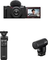 "Sony" ZV-1II Vlog kamera, skaitmeninis fotoaparatas (plačiakampio priartinimo objektyvas, reguliuojamas ekranas, skirtas vloginti, 4K vaizdo įrašas) + "Bluetooth" rankena ir mikrofonas