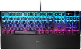 "SteelSeries Apex 5" - hibridinė mechaninė žaidimų klaviatūra - "Keywise RGB" apšvietimas - OLED išmanusis ekranas - amerikietiškas (QWERTY) išdėstymas, juoda