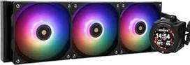 "Thermalright Core Vision 360 Black ARGB CPU AIO aušintuvas, IPS LCD ekranas su 480 x 480 raiška, skirtas AM5 ir "Intel 1700/1851", galingas 360 specifikacijų aušintuvas su vandens aušintuvu ir 2,1 colio nuimamu ekranu