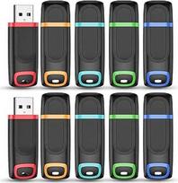 10 USB atmintinių po 8GB "Vansuny USB Stick 8GB 2.0 Pack of 10 Memory Stick 8GB Data Storage Backup for PC/Desktop/Laptop/Car Audio/Game Consoles" (Spalvos)