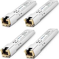 10GBase-T SFP+ tranzistorius, 10G SFP+ RJ45 varinis tranzistorius, suderinamas su "Cisco SFP-10G-TS", "Ubiquiti UniFi UF-RJ45-10G", "Netgear AXM765", "Mikrotik", "Fortinet", "Supermicro", iki 30 m (4 pakuotės)