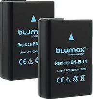 2 x "Blumax" baterija, suderinama su "Nikon EN-EL14" | 1050 mAh -| EN-EL14a, skirta Nikon D3100 D3500 D5200 D5500 D5600 DF // CoolPix P7100 P7200 P7800 P8000