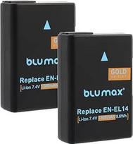 2 x "Blumax" baterija, suderinama su "Nikon EN-EL14" | 1300 mAh -| EN-EL14a, skirta Nikon D3100 D3500 D5200 D5500 D5600 DF // CoolPix P7100 P7200 P7800 P8000