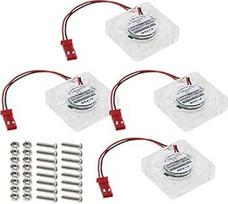 4 x DC 5 V 0,25 A Kühler Kühler Lüfter 30 x 30 mm LED Blaulicht Brushless CPU Kühler 2-Pin Anschluss kompatibel mit Raspberry Pi 4 mit Schrauben