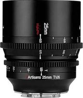 7artisans 25mm T1.05 Cine didelės diafragmos rankinio fokusavimo mažų iškraipymų mini kino objektyvas M4/3, skirtas "Olympus Panasonic", juodas