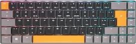CHERRY MX-LP 2.1 kompaktiška belaidė žaidimų klaviatūra su 68 klavišais, prancūziškas išdėstymas (Azerty), mechaniniai MX žemo profilio greitieji jungikliai, juoda
