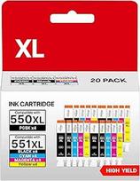 CLI-551 PGI 550 suderinama su Canon 551 CLI 551 XL, skirta Canon MX925 spausdintuvo IP7250 IX6850 MG5650 MG5450 MG5650 MG5550 MG6450 MG6650 MX725 CLI-551XL (PGBK juoda 2. 0 pakuotė)