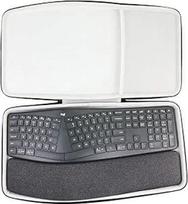 co2CREA kietas kelioninis apsauginis dėklas "Logitech Ergo K860" belaidei ergonominei klaviatūrai (tik krepšys, be klaviatūros)