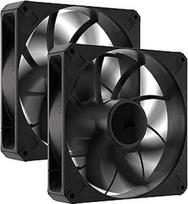 CORSAIR RS140 MAX 140 mm PWM storio ventiliatorius - didelis statinis slėgis - skystųjų kristalų polimero konstrukcija - dviguba pakuotė - juodas