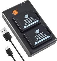 DSTE 2vnt NP-W126 NP-W126S (1900mAh/7.2V) baterijos įkroviklis, suderinamas su Fuji HS30 EXR, HS30EXR, HS33 EXR, HS33EXR, HS50 EXR, HS50EXR, X-A1, XA1, X-E1, XE1, XM1, XM 1, X-Pro1, X-, XPro1 fotoaparatu