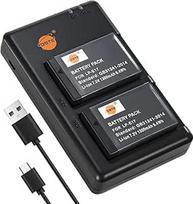 DSTE 2 x LP-E17 (1300 mAh/7,2 V) akumuliatoriaus įkroviklis, suderinamas su skaitmeniniais veidrodiniais fotoaparatais Canon EOS M6 Mark II M3 M5 77D 750D 760D 8000D 9000D Kiss X8i Rebel T6i T6s EOS Rebel SL3(EOS 250D / EOS Kiss X10)