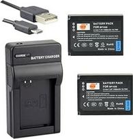 DSTE BP-1030 ličio jonų akumuliatorius (2 vnt.) ir mikro USB įkroviklis, tinkantis "Samsung NX200 NX210 NX300 NX300M NX500 NX1000 NX1100 NX2000
