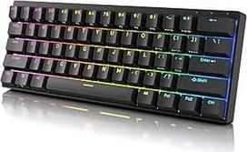 DURGOD Venus 60% RGB RGB mechaninė žaidimų klaviatūra | 60% išdėstymas ANSI US UK | Aliuminio korpusas | Dvigubas PBT vyšninis profilis (vyšninė mėlyna, juoda)