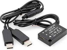 Dviguba USB jungtis su DR E18 jungtimi LP-E17, skirta "Canon EOS T6s T6i T7i 8000D X8i SL2" fotoaparatui 5V 2A