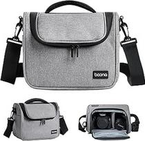 Fotoaparato krepšys, mažas kryžminis SLR fotoaparatų, nuotraukų krepšys, SLR/DSLR pečių Messenger krepšys, profesionalus, vandeniui atsparus fotoaparato krepšys fotografams, suderinamas su "Canon" / "Sony" / "Nikon", pilkas, paprastas: