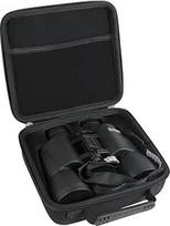 Kietas kelioninis dėklas plačiakampiams žiūronams "Bushnell Falcon 10 x 50 Wide Angle Binoculars hermitshell", juodas, kelioninis
