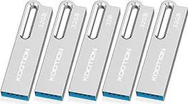 KOOTION USB atmintinės 32GB, 5 spalvotų metalinių 32G USB atmintinių duomenų saugyklų pakuotė, sidabrinė